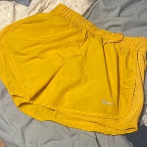 Gold/ yellow nike shorts Large